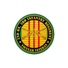 Load image into Gallery viewer, Kiss-Cut Vinyl Decals - Army - 2nd Bn 3rd Infantry Regiment - Vietnam Veteran w Inf Branch