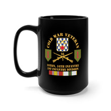 Load image into Gallery viewer, Black Mug 15oz - Cold War Vet w 1st Bn 16th Infantry - 1st ID w COLD SVC X 300
