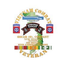Load image into Gallery viewer, Kiss-Cut Vinyl Decals - Army - Vietnam Combat Vet - O Co 75th Infantry (Ranger) - 3rd Bde 82nd Airborne DivSSI