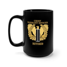Load image into Gallery viewer, Black Mug 15oz - Emblem - Warrant Officer - CW6 - Retired X 300