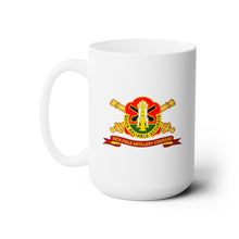 Load image into Gallery viewer, White Mug 15oz - Army - 56th Field Artillery Command - DUI w Br - Ribbon
