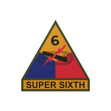 Load image into Gallery viewer, Kiss-Cut Vinyl Decals - SSI - 6th Armored Division w Name Tape X 300