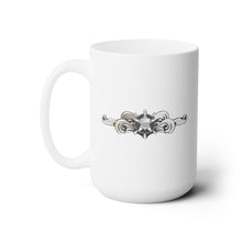 Load image into Gallery viewer, White Ceramic Mug 15oz - USCG - Cutterman Badge - Enlisted - Silver wo Txt