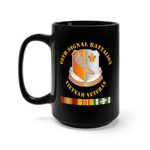 Load image into Gallery viewer, Black Mug 15oz - 69th Signal Battalion - Vietnam Veteran w VN SVC