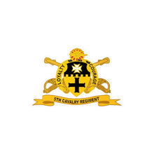 Load image into Gallery viewer, Kiss-Cut Vinyl Decals - Army - 5th Cavalry Regiment w Br - Ribbon
