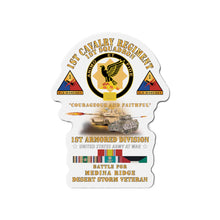 Load image into Gallery viewer, Die-Cut Magnets - 1st Squadron 1st Cavalry Regiment - 1st AD - Battle Medina Ridge w M1 - M2