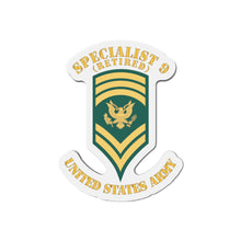 Load image into Gallery viewer, Die-Cut Magnets - Army - Enlisted - SPEC 9 - Specialist 9 - Std - Retired X 300