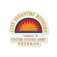 Load image into Gallery viewer, Die-Cut Magnets - Army - SSI - 41st Infantry Division - Jungleers - US Army Veteran X 300