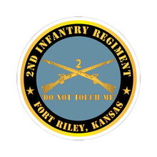 Load image into Gallery viewer, Kiss - Cut Stickers - Army - 2nd Infantry Regiment Branch - Do Not Touch Me - Fort Riley, Kansas X 300