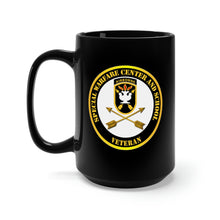 Load image into Gallery viewer, Black Mug 15oz - JFK Special Warfare Center - School SSI - Veteran