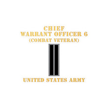 Load image into Gallery viewer, Kiss-Cut Vinyl Decals - Army - Chief Warrant Officer 6 - CW06 - Combat Veteran - Flat - X 300