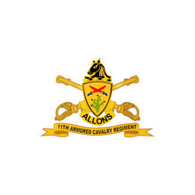 Load image into Gallery viewer, Kiss-Cut Vinyl Decals - Army - 11th Armored Cavalry Regiment w Br - Ribbon