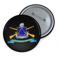 Load image into Gallery viewer, Custom Pin Buttons - 180th Infantry Regiment w Br - Ribbon X 300