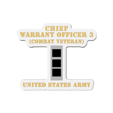 Load image into Gallery viewer, Die-Cut Magnets -SSI - Army - Chief Warrant Officer 3 - CW03 - Combat Veteran - Flat - X 300
