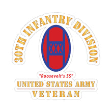 Load image into Gallery viewer, Kiss - Cut Stickers - Army - SSI - 30th Infantry Division - Roosevelts SS - US Army Veteran X 300