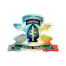 Load image into Gallery viewer, Holographic Die-cut Stickers - Special Forces - SSI w Tab - Br - Ribbon