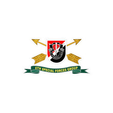 Load image into Gallery viewer, Kiss-Cut Vinyl Decals - Army - 6th Special Forces Group - Flash w Br - Ribbon X 300