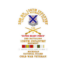 Load image into Gallery viewer, Kiss-Cut Vinyl Decals - Army - 3rd Bn 126th Infantry - SRF - MI ARNG w COLD SVC