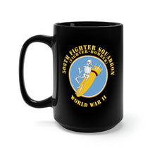 Load image into Gallery viewer, Black Mug 15oz - 508th Fighter Squadron (Fighter Bomber), World War II X 300