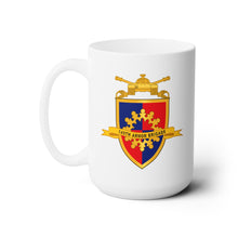 Load image into Gallery viewer, White Ceramic Mug 15oz - Army - 149th Armor Brigade w Br - Ribbon X 300