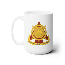 Load image into Gallery viewer, White Ceramic Mug 15oz - Army - Transportation Corps Regimental Crest