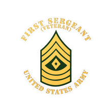 Load image into Gallery viewer, Kiss-Cut Vinyl Decals - Army - First Sergeant - 1SG - Veteran - Flat X 300