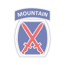 Load image into Gallery viewer, Kiss-Cut Stickers - DUI - 10th Infantry Division X 300