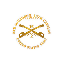 Load image into Gallery viewer, Kiss-Cut Vinyl Decals - Army - 2nd Squadron, 15th Cavalry - Lions w Br