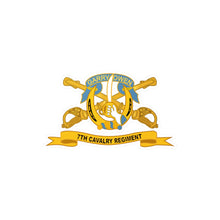 Load image into Gallery viewer, Kiss-Cut Vinyl Decals - Army - 7th Cavalry Regiment w Br - Ribbon