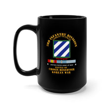 Load image into Gallery viewer, Black Mug 15oz - Army - 3rd ID - Battle Chosin Reservoir w KOREA War SVC