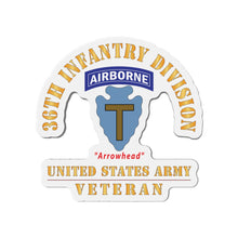 Load image into Gallery viewer, Die-Cut Magnets - Army - SSI - 36th Infantry Division Airborne - Arrowhead - US Army Veteran X 300