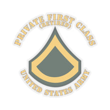 Load image into Gallery viewer, Kiss-Cut Stickers - Army - Private First Class - PFC - Retired - Flat X 300
