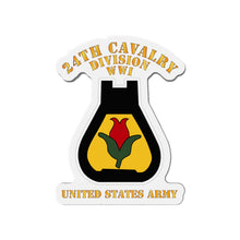Load image into Gallery viewer, Die-Cut Magnets - Army - SSI - 24th Cavalry Division - WWI - US Army X 300