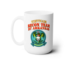 Load image into Gallery viewer, White Ceramic Mug 15oz - RECON TEAM - Recon Team - RT Arkansas - Dragon
