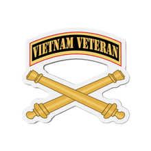 Load image into Gallery viewer, Die-Cut Magnets - Army - Vietnam Veteran Tab - Gold - Artillery w Br X 300