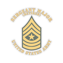 Load image into Gallery viewer, Kiss-Cut Stickers - Army - Sergeant Major - SGM - Retired - Flat X 300