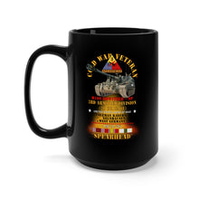 Load image into Gallery viewer, Black Mug (11oz, 15oz) - 3rd Armored Division - Gelnhausen, Germany - M109 Howitzer SP - Spearhead w Fire - 1973-76 - COLD