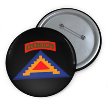 Load image into Gallery viewer, Custom Pin Buttons - 56th Artillery Brigade - 7th Army w Pershing Tab wo Txt