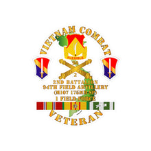 Load image into Gallery viewer, Kiss-Cut Vinyl Decals - Army - Vietnam Combat Vet w 2nd Bn 94th FA - I Field Force