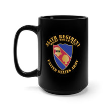 Load image into Gallery viewer, Black Mug 15oz - Army - DUI - 354th Regiment - Right Would Win X 300