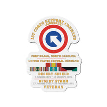 Load image into Gallery viewer, Die-Cut Magnets - Army - 1st Corps Support Command (COSCOM) - US CENCOM - Desert Storm, Desert Shield Veteran X 300