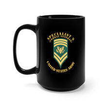 Load image into Gallery viewer, Black Mug 15oz - Army - Enlisted - SPEC 9 - Specialist 9 - Std - Combat Veteran X 300