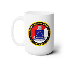 Load image into Gallery viewer, White Mug 15oz - Army - 180th Cavalry Regiment Veteran - Red - White