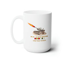 Load image into Gallery viewer, White Ceramic Mug 15oz - Army - M110 - 8 Inch - Crew Firing w COLD SVC