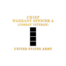 Load image into Gallery viewer, Kiss-Cut Vinyl Decals - Army - Chief Warrant Officer 4 - CW04 - Combat Veteran - Flat - X 300