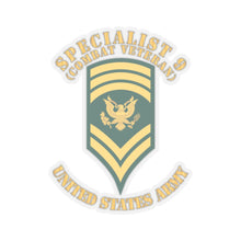 Load image into Gallery viewer, Kiss-Cut Stickers - Army - Enlisted - SPEC 9 - Specialist 9 - Std - Retired X 300