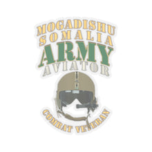 Load image into Gallery viewer, Kiss-Cut Stickers - ARMY - Aviator - Mogadishu, Somalia- Combat Vet X 300