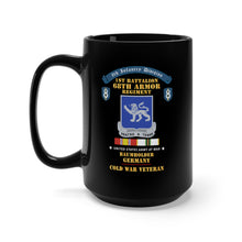 Load image into Gallery viewer, Black Mug 15oz - 8th Infantry Division Scroll - 1st Bn 68th Armor Regiment - Baumholder Germany - Cold War Vet w COLD SVC X 300