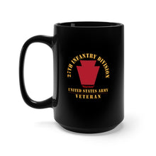 Load image into Gallery viewer, Black Mug 15oz - Army - SSI - 28th Infantry Division - Keystone - US Army Veteran X 300