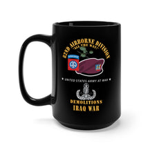Load image into Gallery viewer, Black Mug 15oz - Army - 82nd Airborne Div - Beret - Mass Tac - Maroon - 82nd Avn Regt - Demolitions - Iraq War